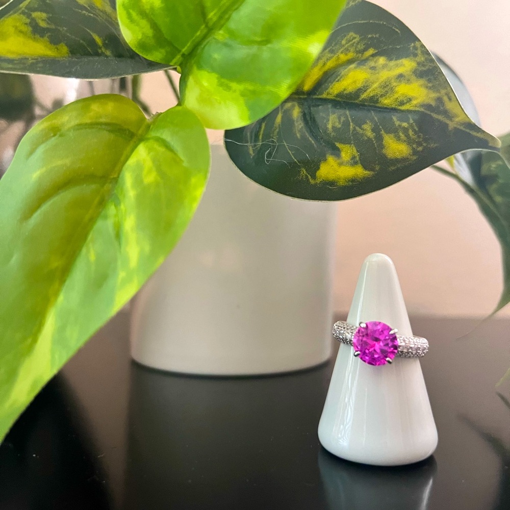 Bomb Party Pink Sapphire Ring Size 8